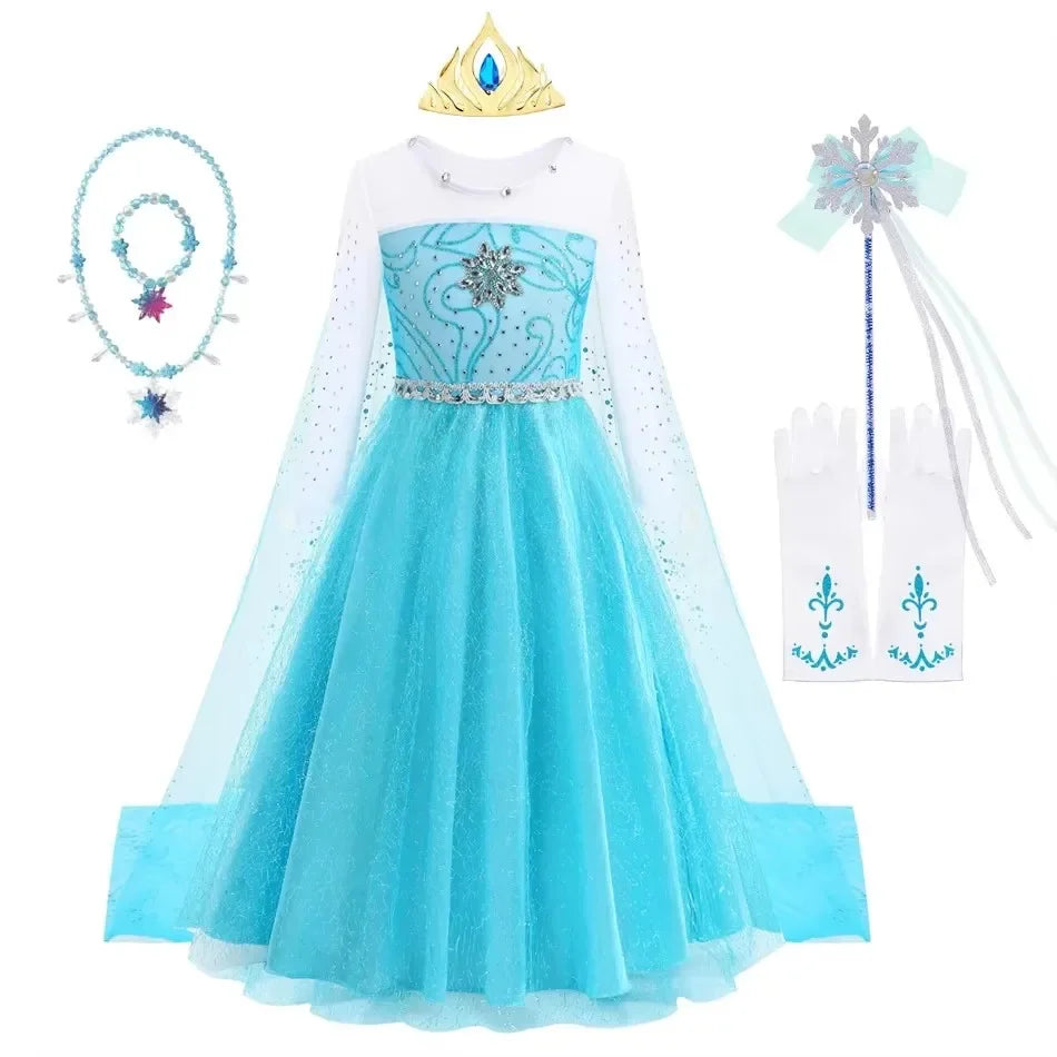 Disney Princess Costume Birthday Party Dress Kids