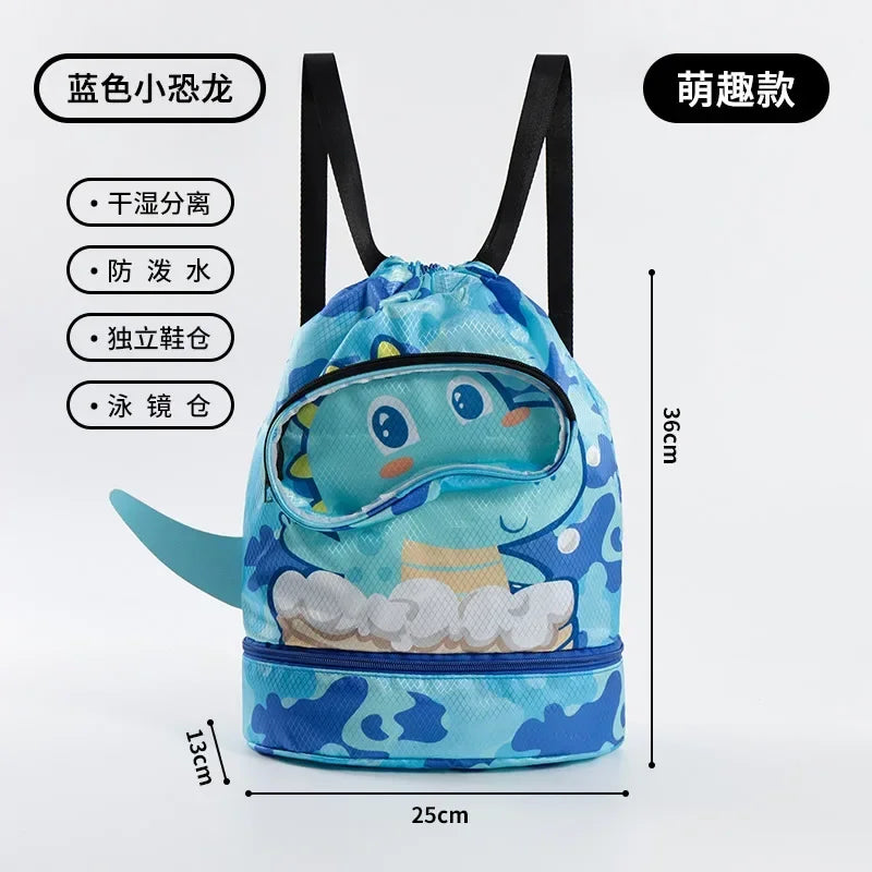 Kids’ Stylish Combo Dry & Wet Backpack – Waterproof Oxford Fabric for School, Swim & Travel
