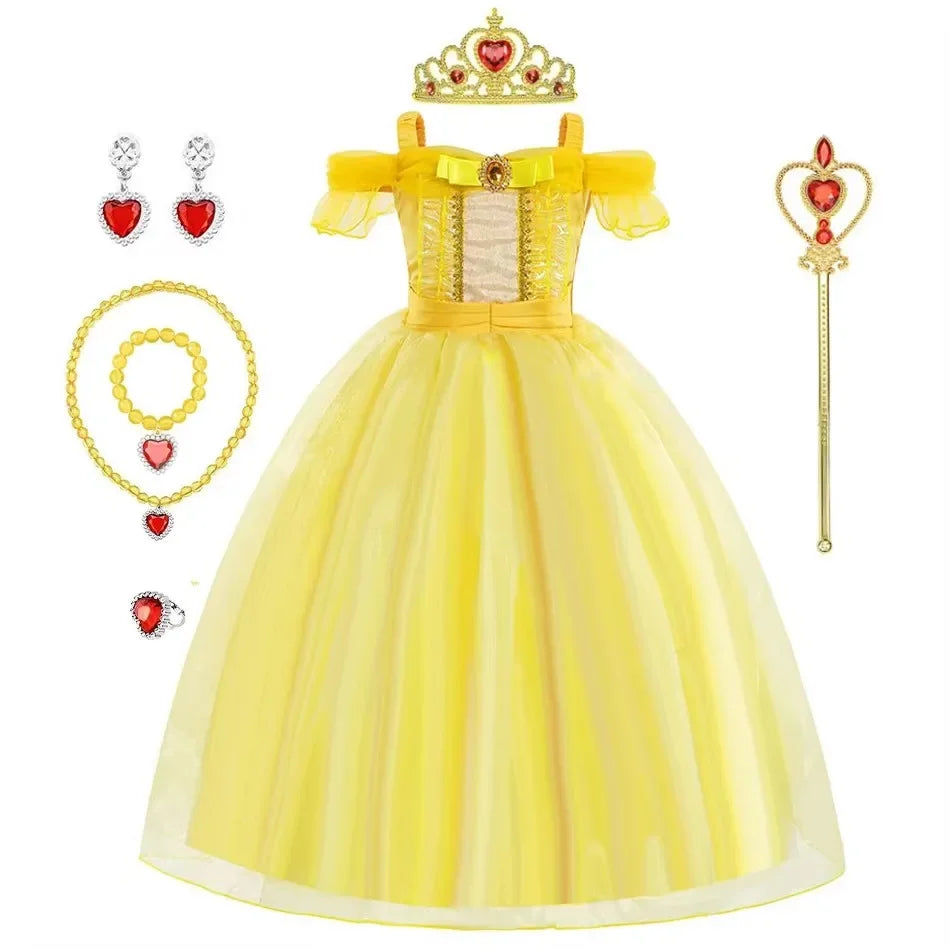 Disney Princess Costume Birthday Party Dress Kids