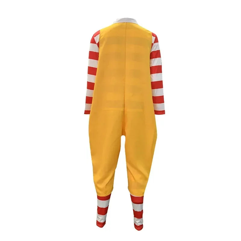 McDonald Cosplay Costume Ronald Masquerade Party Sutra Clown Character Adult Halloween Party Funny Costume Stage Clothes Wig