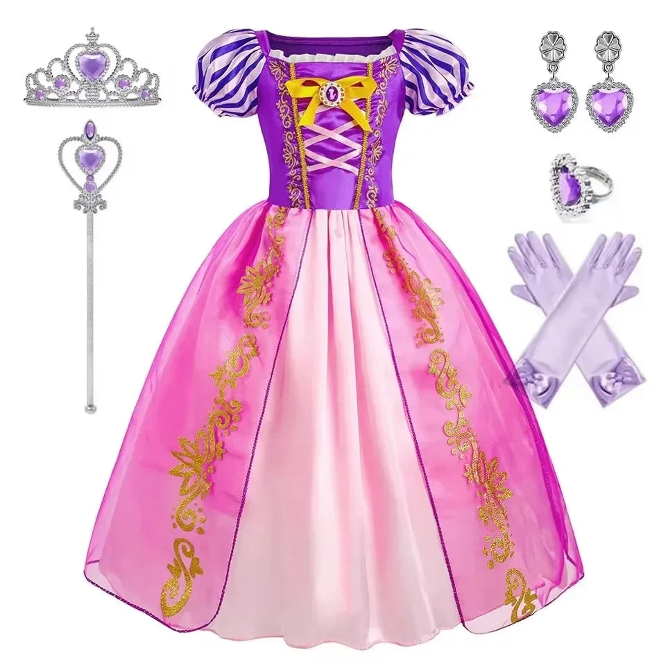 Disney Princess Costume Birthday Party Dress Kids