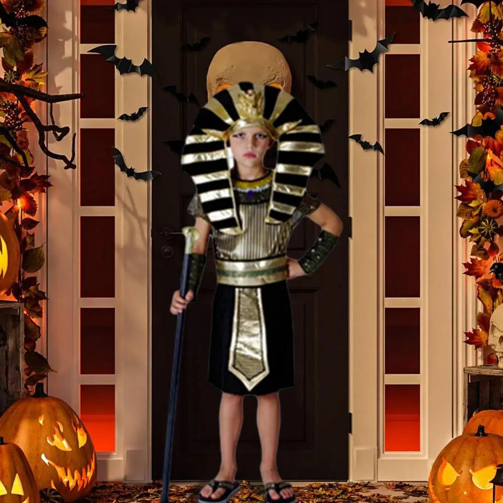 1 Set Authentic Egyptian Pharaoh Costume Set Themed Party Dress-up Children's Kids Egypt Cosplay Costumes