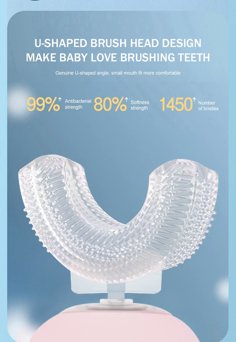 Children Automatic U-shaped Electric Toothbrush - Rechargable