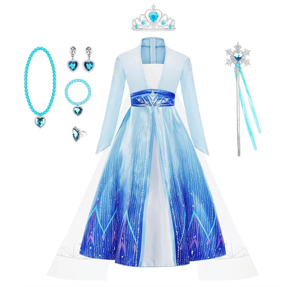 Disney Princess Costume Birthday Party Dress Kids