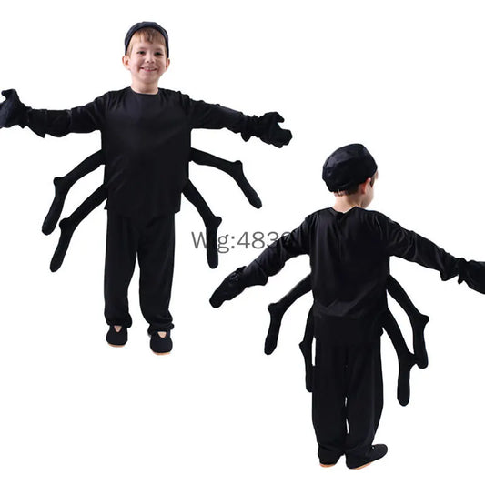Halloween Kids Animal Play Costumes Spider Modeling Cosplay Suit Children's Stage Performance Costume Set 2024 New