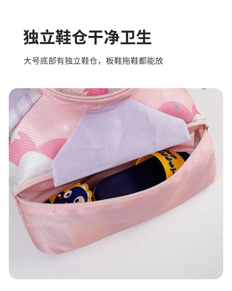 Kids’ Stylish Combo Dry & Wet Backpack – Waterproof Oxford Fabric for School, Swim & Travel