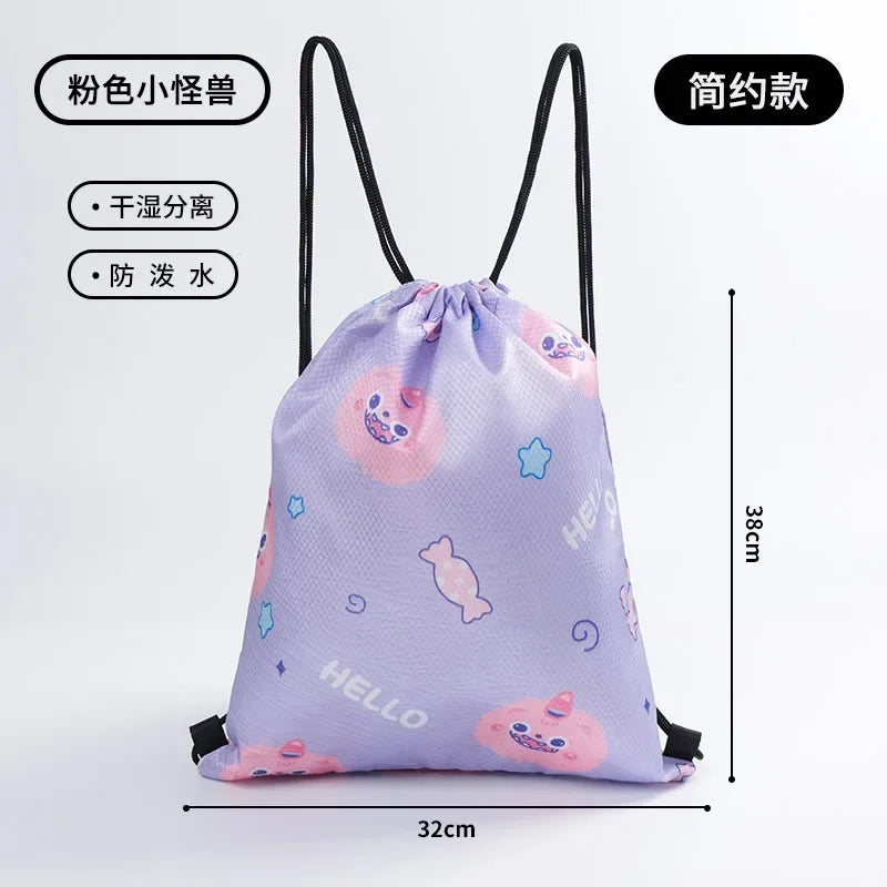 Kids’ Stylish Combo Dry & Wet Backpack – Waterproof Oxford Fabric for School, Swim & Travel