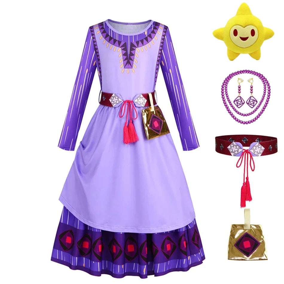 Disney Princess Costume Birthday Party Dress Kids