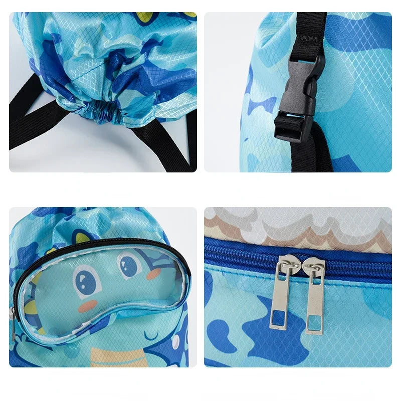 Kids’ Stylish Combo Dry & Wet Backpack – Waterproof Oxford Fabric for School, Swim & Travel