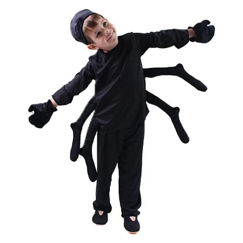 Halloween Kids Animal Play Costumes Spider Modeling Cosplay Suit Children's Stage Performance Costume Set 2024 New
