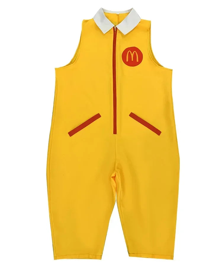 McDonald Cosplay Costume Ronald Masquerade Party Sutra Clown Character Adult Halloween Party Funny Costume Stage Clothes Wig