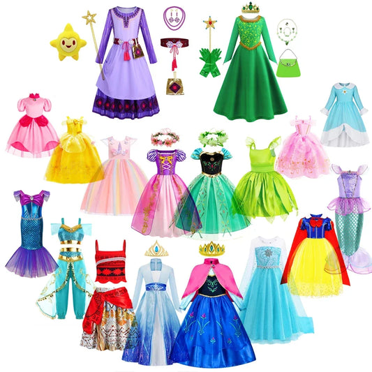 Disney Princess Costume Birthday Party Dress Kids