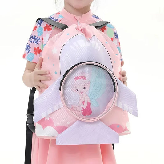Kids’ Stylish Combo Dry & Wet Backpack – Waterproof Oxford Fabric for School, Swim & Travel