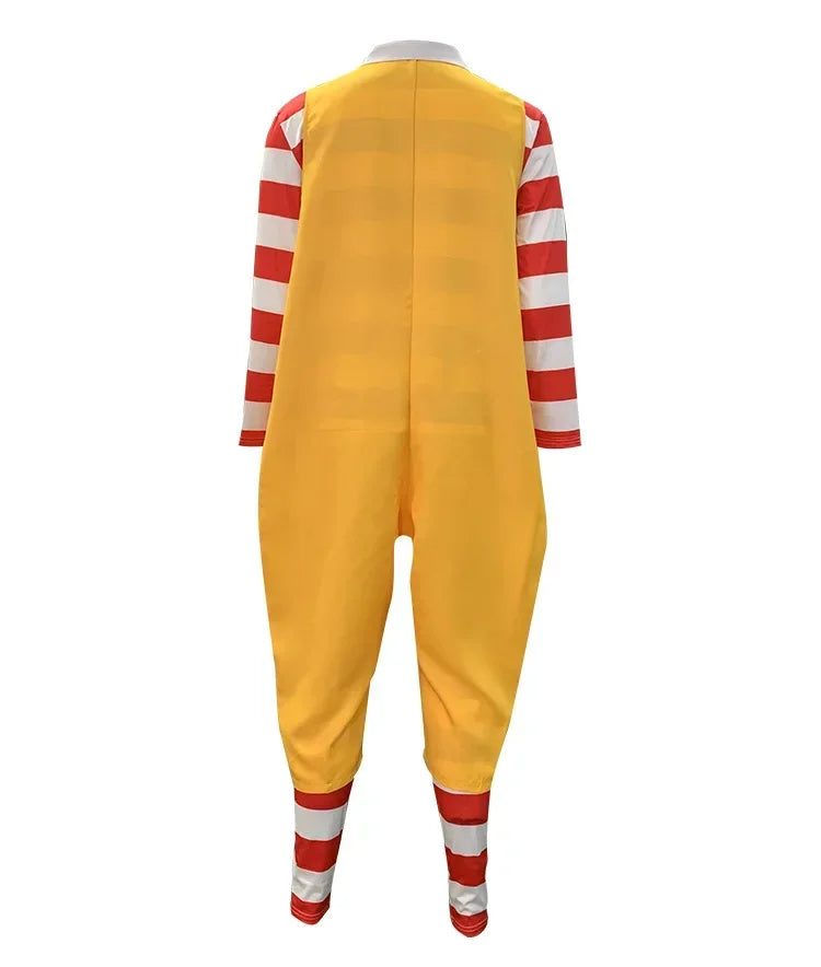 McDonald Cosplay Costume Ronald Masquerade Party Sutra Clown Character Adult Halloween Party Funny Costume Stage Clothes Wig