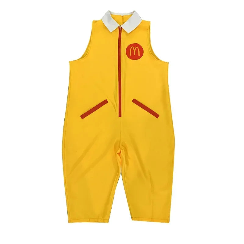 McDonald Cosplay Costume Ronald Masquerade Party Sutra Clown Character Adult Halloween Party Funny Costume Stage Clothes Wig