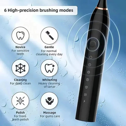 Electric Ultrasonic Toothbrush - USB Charging Waterproof Adult Toothbrush
