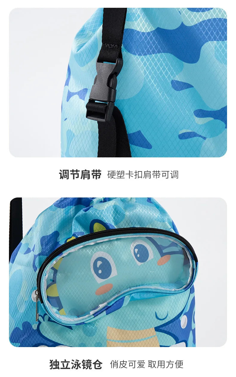 Kids’ Stylish Combo Dry & Wet Backpack – Waterproof Oxford Fabric for School, Swim & Travel