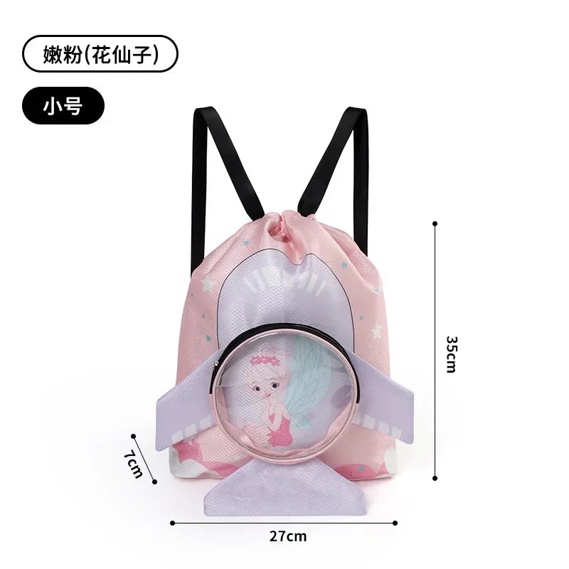Kids’ Stylish Combo Dry & Wet Backpack – Waterproof Oxford Fabric for School, Swim & Travel