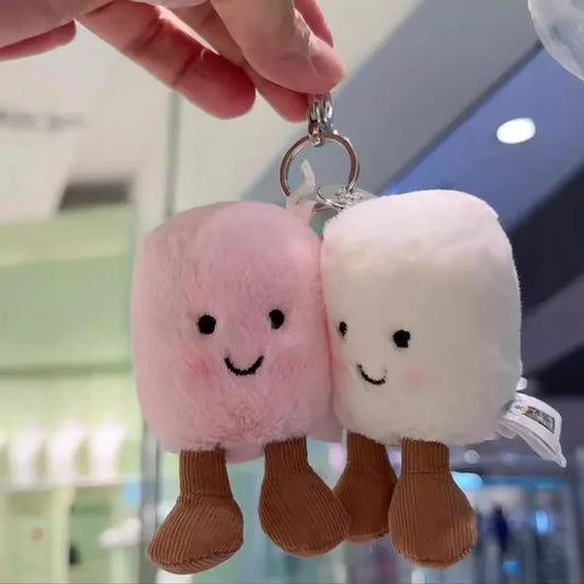Jelly Cat Plush Cotton Candy Two Tone Cute Soft Two Tone Keychain Bag Pendant Plush Accessories Doll Car Pendant Holiday Gifts